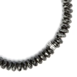 Pulsera de Plata de Ley 925 y Hematite acabado en rodio - Sihi