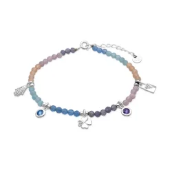 Pulsera de Plata de Ley 925 y Cristal Multicolor acabado rodio - Muza