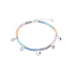 Pulsera de Plata de Ley 925 y Cristal Multicolor acabado rodio - Muza