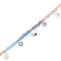 Pulsera de Plata de Ley 925 y Cristal Multicolor acabado rodio - Muza