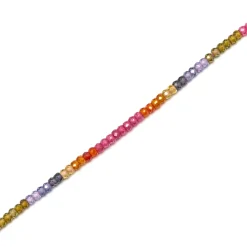 Pulsera de Plata de Ley 925 y Cristal Multicolor acabado oro 18k - Siran
