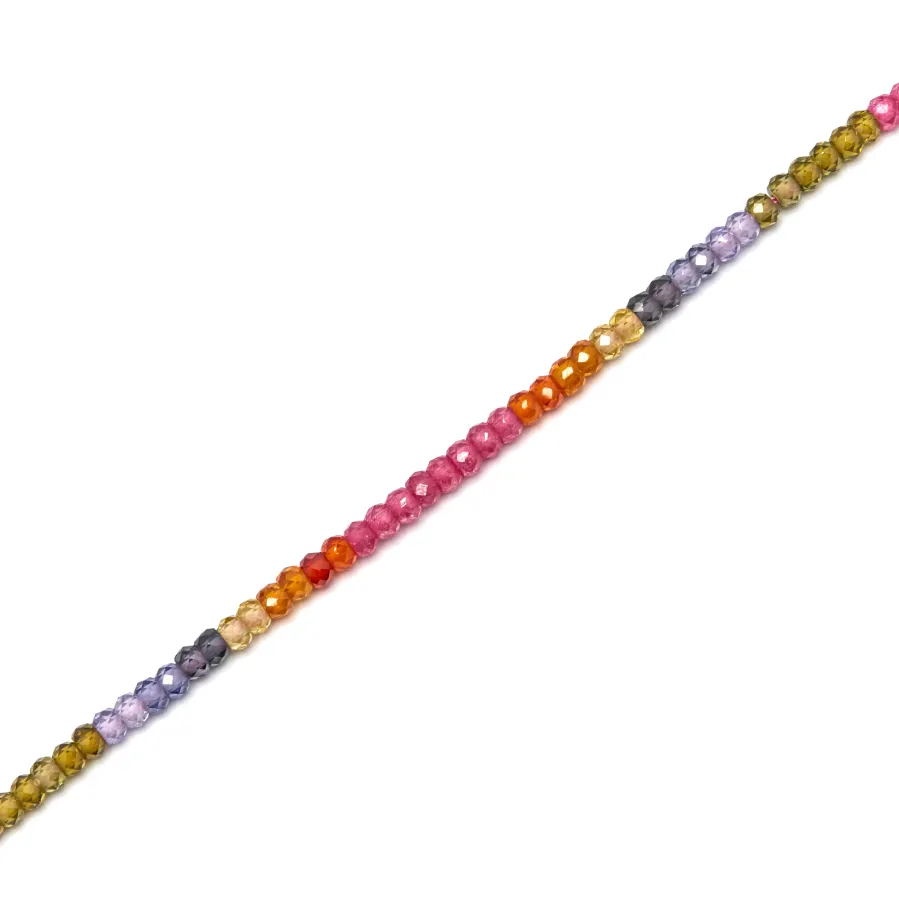 Pulsera de Plata de Ley 925 y Cristal Multicolor acabado oro 18k - Siran