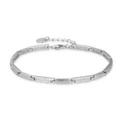 Pulsera de Plata de Ley 925 con Circonita Brillante acabada en rodio - Kinusi