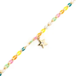 Pulsera de Plata de Ley 925 y Lacado Multicolor acabado oro amarillo de 18k - Saukha