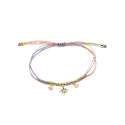 Pulsera de Plata de Ley 925 y Circonita Brillante acabado oro amarillo de 18k - Meril