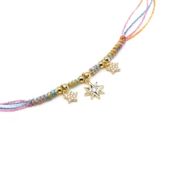Pulsera de Plata de Ley 925 y Circonita Brillante acabado oro amarillo de 18k - Meril