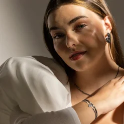 Pulsera de Plata de Ley 925 y Perla Blanca acabado en rodio - Nexa