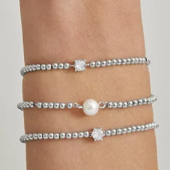 Pulsera de Plata de Ley 925 con Circonita Brillante acabada en rodio - Ruza