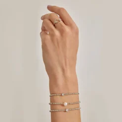 Pulsera de Plata de Ley 925 con Circonita Brillante acabada en rodio - Ruza