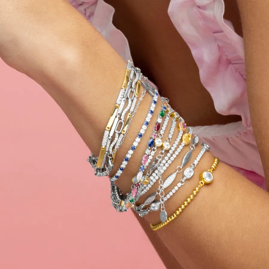 Pulsera de Plata de Ley 925 acabada en rodio - Lithwa