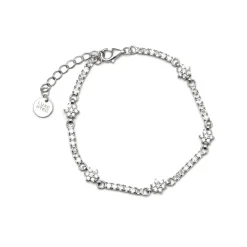 Pulsera de Plata de Ley 925 con Circonita Brillante acabada en rodio - Dader