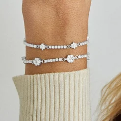 Pulsera de Plata de Ley 925 con Circonita Brillante acabada en rodio - Dader