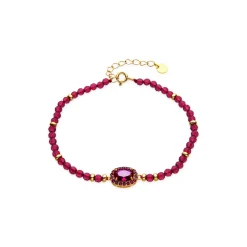Pulsera de Plata de Ley 925 y Circonita Topacio Azul acabado rodio - Nazki