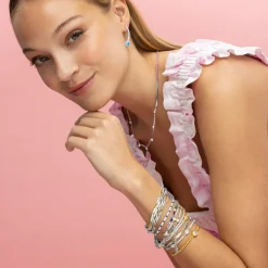 Pulsera de plata de ley 925 con Circonita Brillante acabada en oro amarillo 18K - Kishan