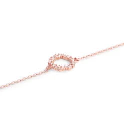 Pulsera de Plata de Ley 925 con Circonita Brillante acabada en oro rosa 18K - Thilak