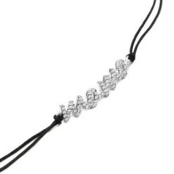Pulsera de Plata de Ley 925 y Circonita Brillante acabado rodio - Mama