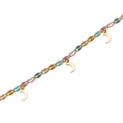 Pulsera de Plata de Ley 925 y Lacado Multicolor acabado oro 18k - Liesi