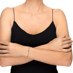 Pulsera de Plata de Ley 925 con Circonita Brillante acabada en rodio - Nethdra