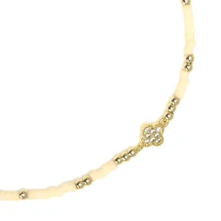 Pulsera de Plata de Ley 925 y Circonita Amatista acabado en oro amarillo 18k - Becle