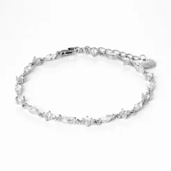 Pulsera de Plata de Ley 925 con Circonita Brillante acabada en rodio - Ulmax
