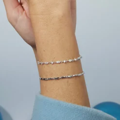 Pulsera de Plata de Ley 925 con Circonita Brillante acabada en rodio - Ulmax