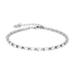 Pulsera de Plata de Ley 925 con Circonita Brillante acabada en rodio - Alku
