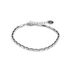 Pulsera de Plata de Ley 925 con Circonita Brillante acabada en rodio - Alku