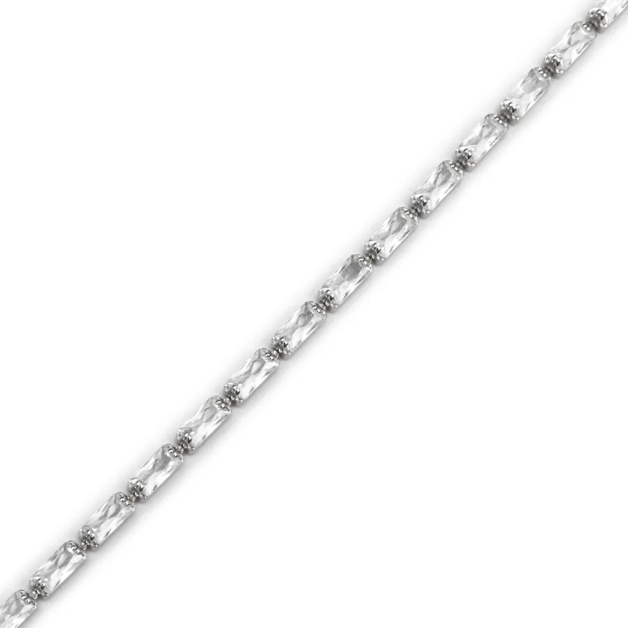 Pulsera de Plata de Ley 925 con Circonita Brillante acabada en rodio - Alku