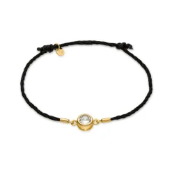 Pulsera de Plata de Ley 925 y Circonita Brillante acabada en oro amarillo 18K - Abresh