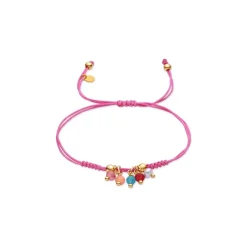 Pulsera de Plata de Ley 925 y Circonita Multicolor acabado en oro amarillo de 18k - Ruzin