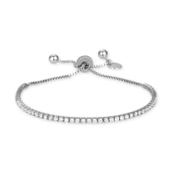 Pulsera de Plata de Ley 925 con Circonita Brillante acabada en rodio - Kileh