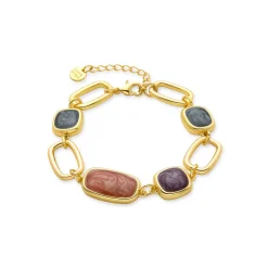 Pulsera de Resina Multicolor acabada en oro amarillo 18K - Orzur