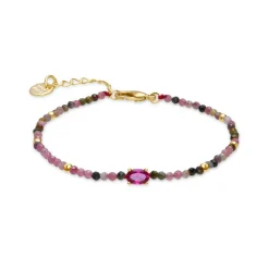 Pulsera de Turmalina Multicolor acabada en oro amarillo 18K - Baim