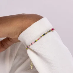 Pulsera de Turmalina Multicolor acabada en oro amarillo 18K - Baim