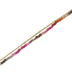 Pulsera de Turmalina Multicolor acabada en oro amarillo 18K - Aiel