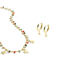 Set de Pulsera y Collar Beos de Plata de Ley 925